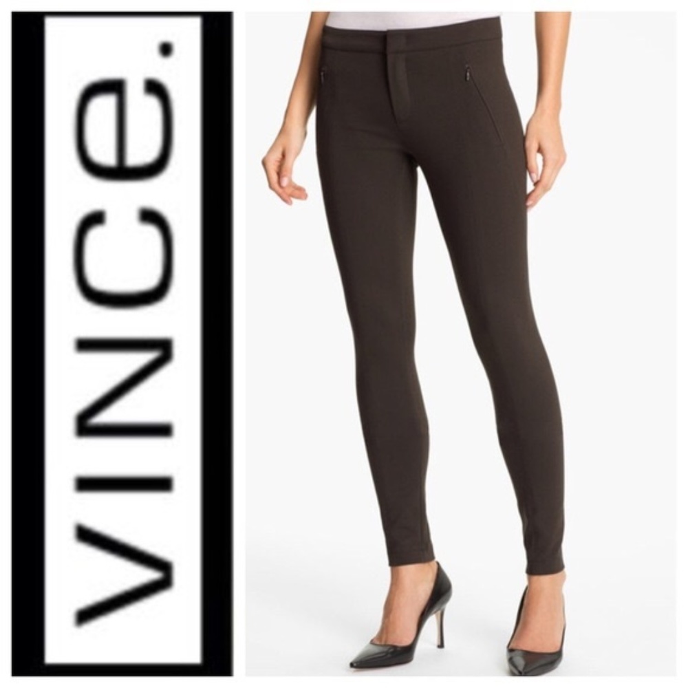 Vinca Camuto Brown Legging Pants with Zip Pockets